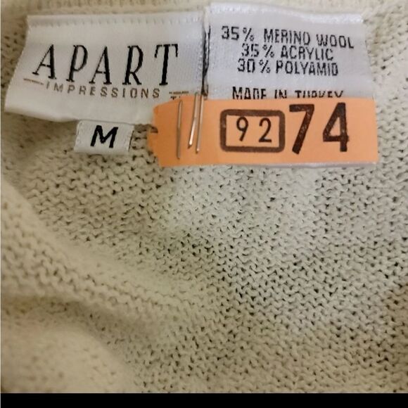 90's vintage dressy beaded creamy blouse 3/4 sleev - Picture 3 of 5